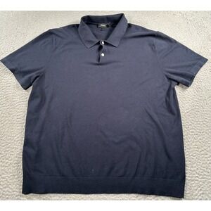 Theory Polo Shirt Men's Large Blue Golf Sports Performance Classic Preppy Summer